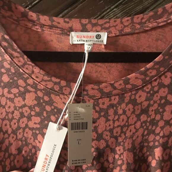 Sundry rose color leopard print dress NWT - Picture 3 of 5